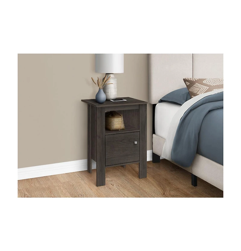 Nightstand with Cabinet Storage for Bedroom Organization and Bedside Use