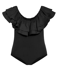 City Chic Plus Size Frill Shoulder Bodysuit