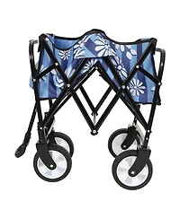Collapsible Wagon Cart - 225lb Capacity, Blue