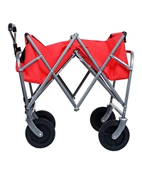 Collapsible Wagon Cart with Wheels & Drink Holders