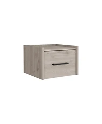 Floating Nightstand with One Drawer Faux Wood – Space-Saving Storage Solution