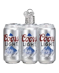 Old World Christmas 2.5" Adult Beverages Coors Light Six Pack Beer Ornament