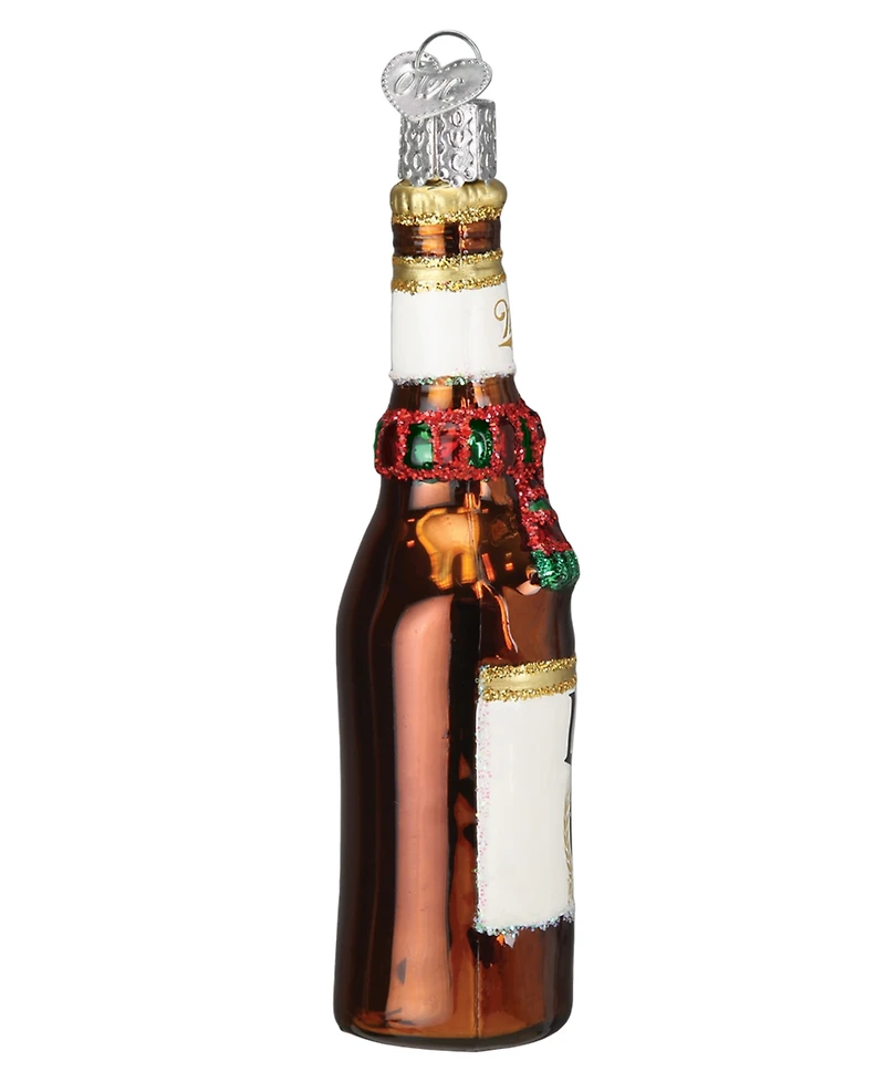 Old World Christmas 4.5" Adult Beverages Holiday Miller Lite Beer Bottle Ornament