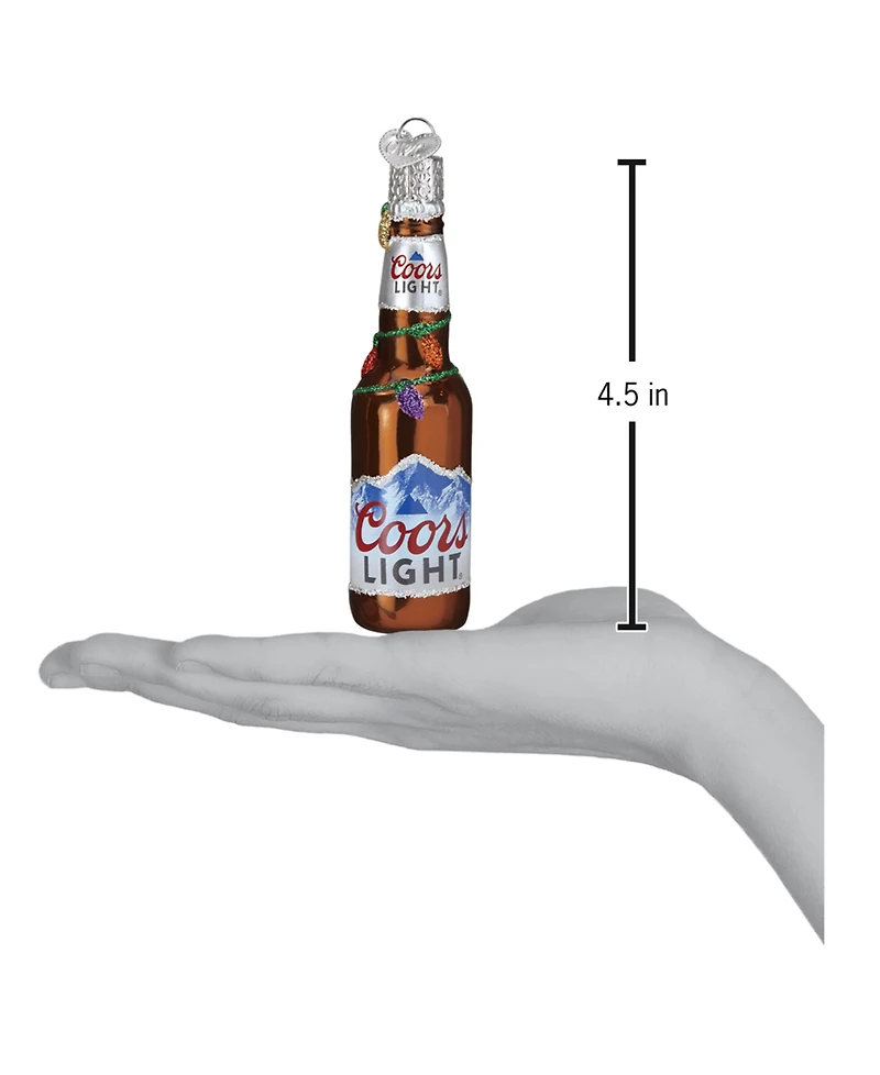 Old World Christmas 4.5" Adult Beverages Holiday Coors Light Beer Bottle Ornament