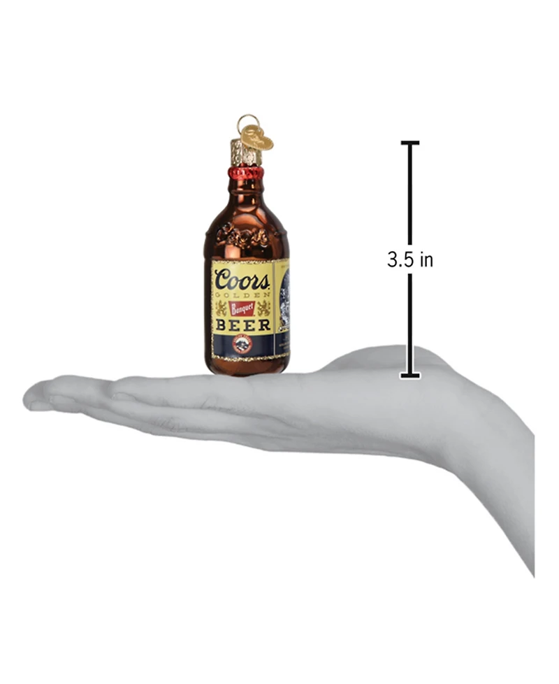 Old World Christmas 3.5" Adult Beverages Coors Banquet Beer Bottle Ornament