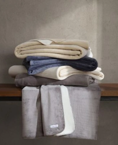Calvin Klein Modern Solid Reversible Blanket