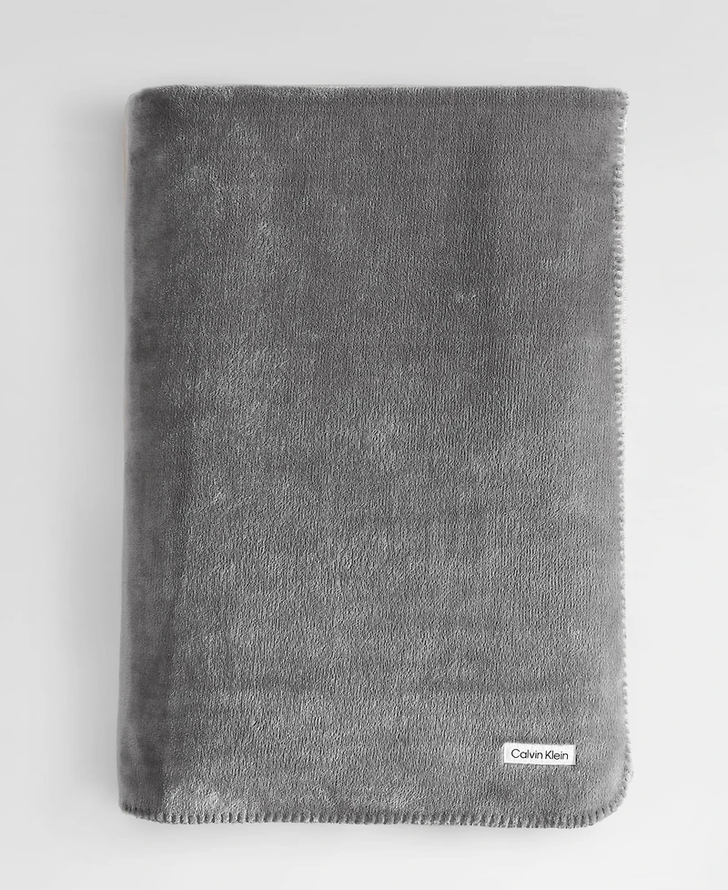 Calvin Klein Modern Solid Reversible Blanket