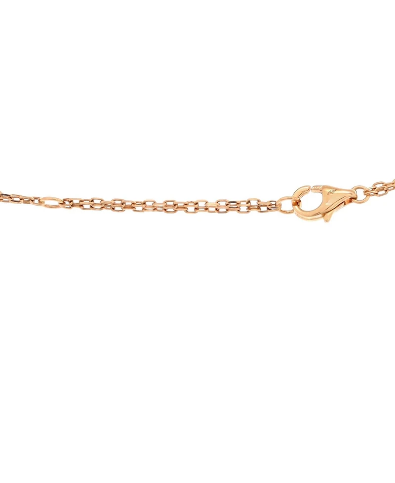 Pre-Owned Cartier 2 Diamonds Love Pendant Necklace 18K Rose Gold with Pink Sapphire and Diamond