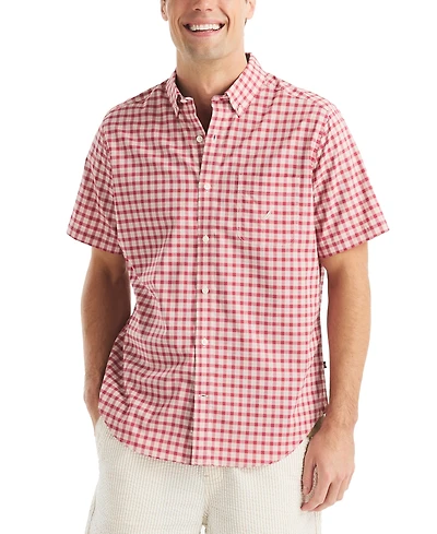 Nautica Men's Plaid Short-Sleeve Shirt