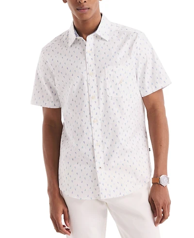 Nautica Men's Sailboat-Pattern Oxford Shirt