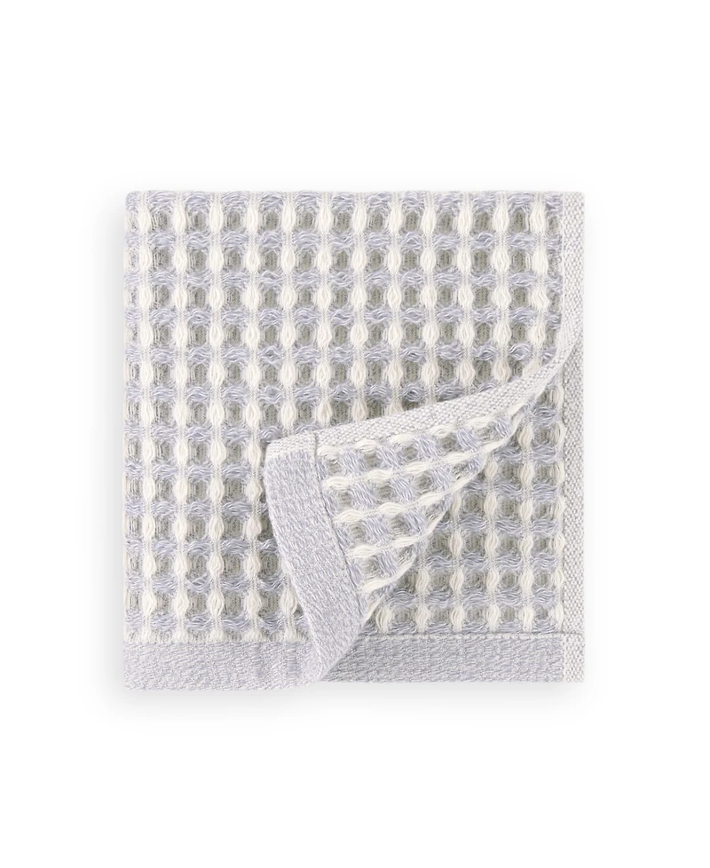 Dkny Pure Yarn Dyed Waffle Unbleached Cotton Washcloth Set, 13" x
