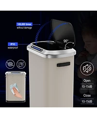 50L Smart automatic Trash Cans - Full Intelligent Sensor - Light Grey