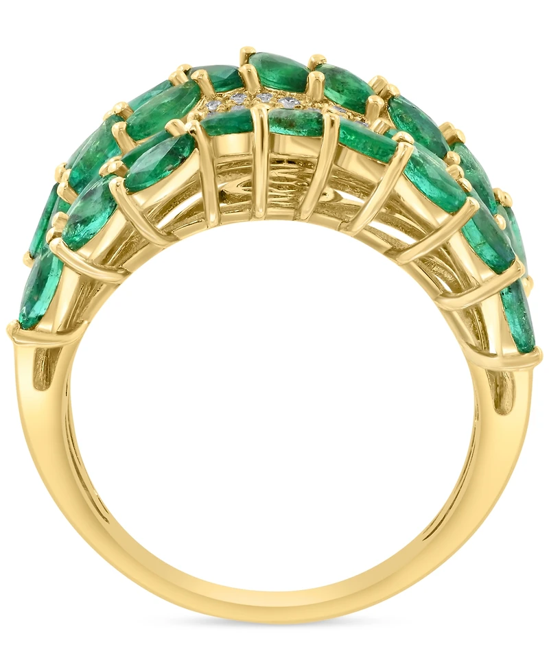 Effy Emerald (2-7/8 ct. t.w.) & Diamond (1/2 ct. t.w.) Statement Ring in 14k Yellow Gold