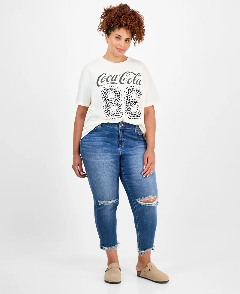 Love Tribe Trendy Plus Coca Cola-Graphic T-Shirt