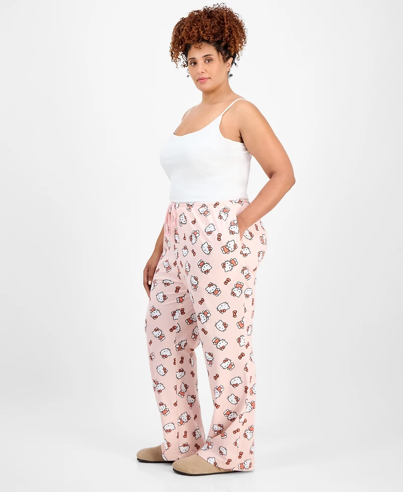 Love Tribe Trendy Plus Hello Kitty Graphic Drawstring Pants