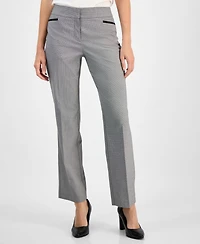 Kasper Women's L-Pocket Gingham-Print Pants, Regular & Petite