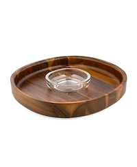 Nambe Braid Chip and Dip Bowl