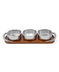 Nambe Braid Condiment Trio