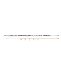 Zomi Gems Girls Colorful Disk Necklace & Charm Duo