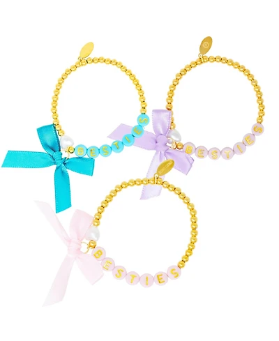 Zomi Gems Girls Besties Bow Stretchy Bracelet Set