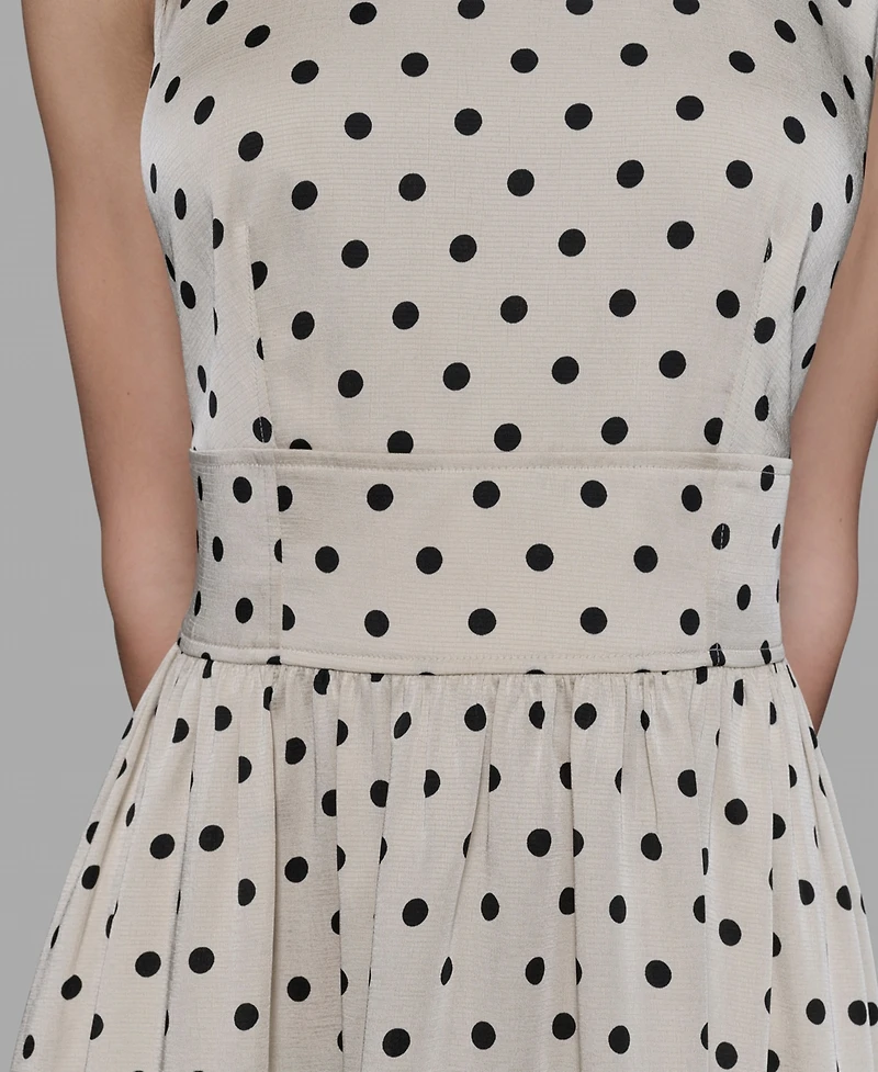 Karl Lagerfeld Paris Women's Hammered Satin Midi Dress