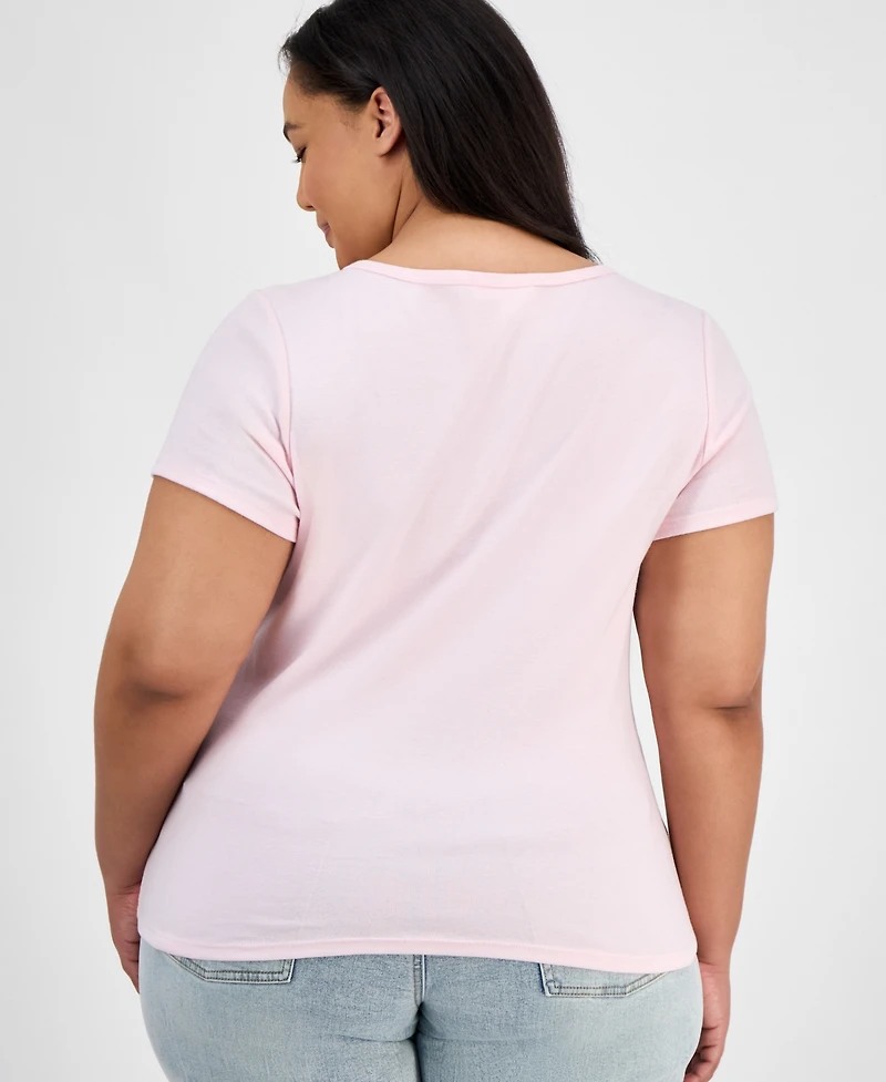 Hippie Rose Trendy Plus Henley Top
