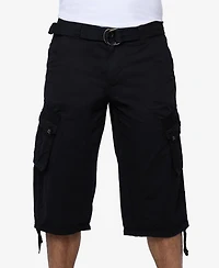 X-Ray Men's Belted Capri Cargo Shorts