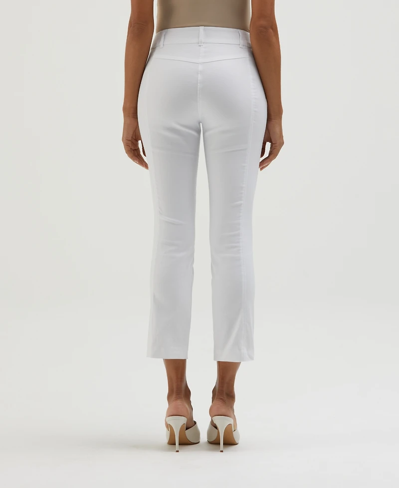 Rafaella Petite Satin Luxe Straight Leg Crop Pull On Pants