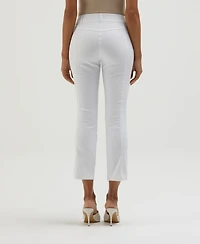 Rafaella Petite Satin Luxe Straight Leg Crop Pull On Pants