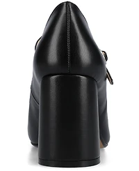 Journee Collection Women's Talani T-strap Almond Toe Dress Pumps
