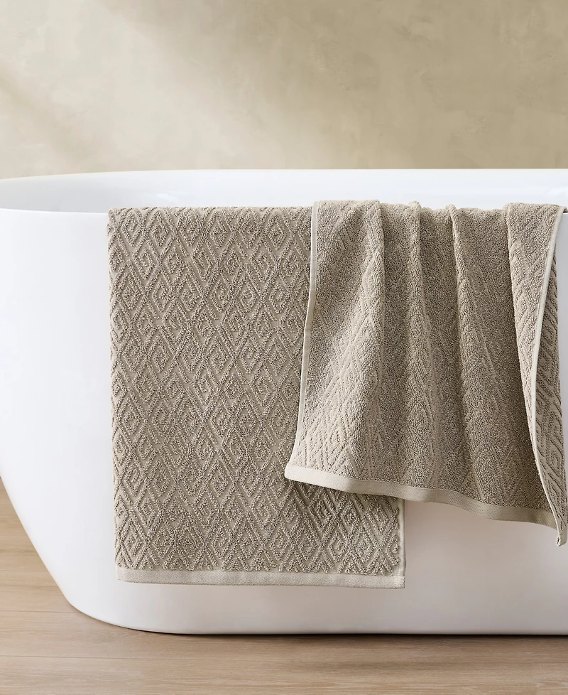 John Robshaw Maze Solid Texture Cotton Hand Towel, 30" x 20"