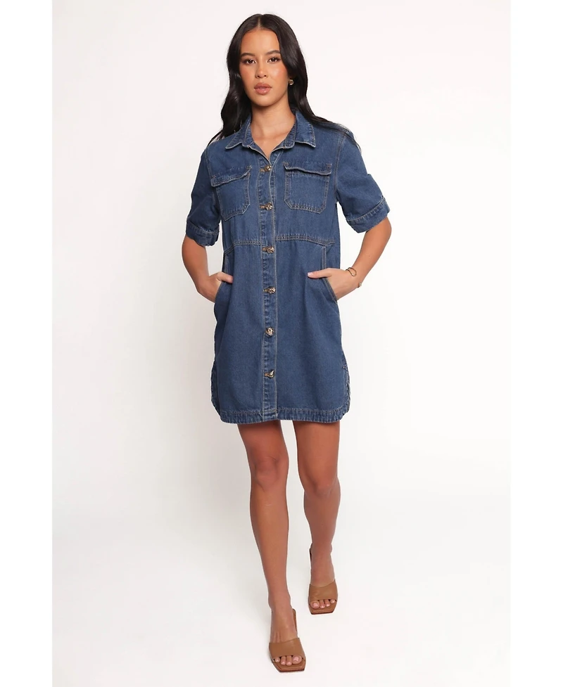 Petal and Pup Women's Fleming Shirt Mini Dress