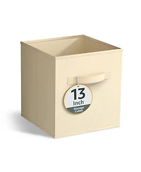 Sorbus 13 Inch Foldable Fabric Storage Cube Bin with Handles- for Organizing Home, Shelves, Nursery, Playroom, Closet and More