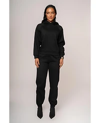 Jluxlabel Women's Grey Logo Pullover Hoodie