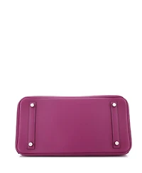 Pre-Owned Hermes Birkin 30 Handbag Purple Swift with Palladium Hardware