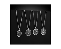 Vincero Mens Necklace, Built Different Collection, The Lion - Sterling Silver, 21” Chain