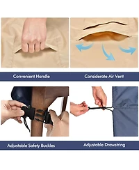 Patio Furniture Cover with Padded Handle and Click-Close Straps-77 x 43 x 30 inches