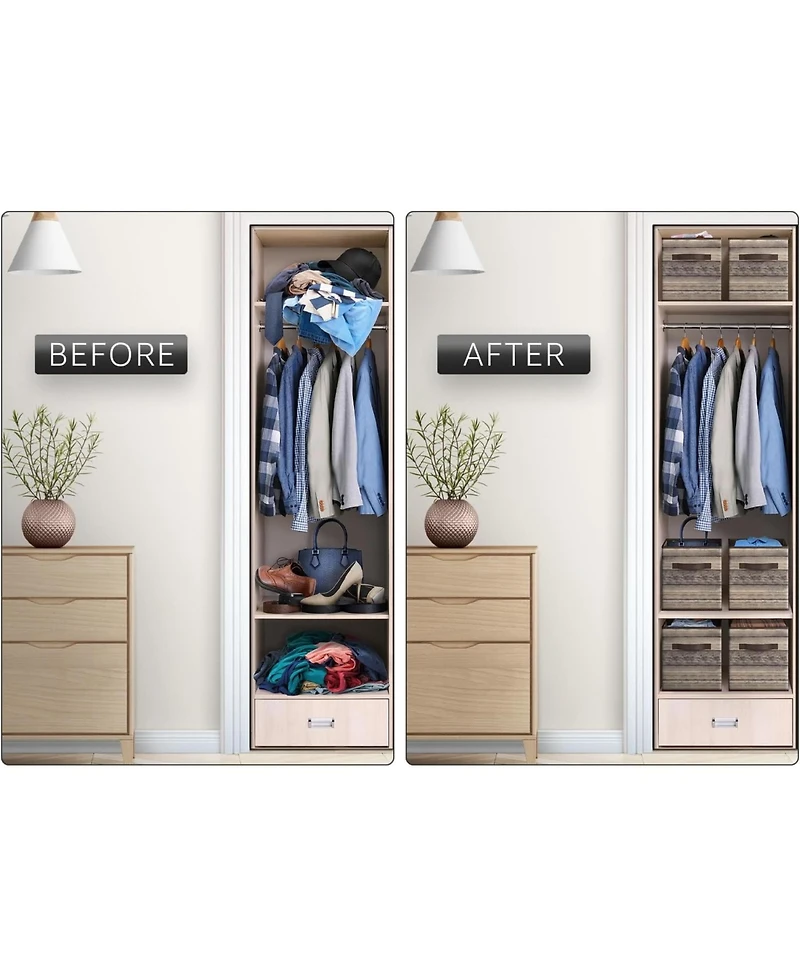 Sorbus 11 Inch Foldable Fabric Storage Cube Bin with Handles - for Organizing Pantry, Closet, Nursery, Playroom, & More