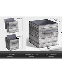 Sorbus 11 Inch Foldable Fabric Storage Cube Bin with Handles - for Organizing Pantry, Closet, Nursery, Playroom, & More