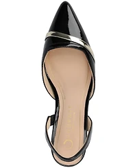 Journee Collection Women's Nellia Slingback Kitten Heel Pumps