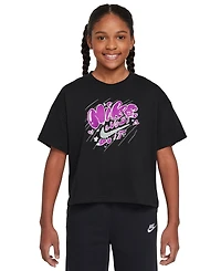 Nike Big Girls Sportswear Just Do It Graphic Cotton T-Shirt