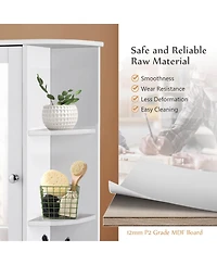 Bathroom Single Door Shelves Wall Mount Cabinet with Mirror