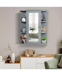 Bathroom Single Door Shelves Wall Mount Cabinet with Mirror