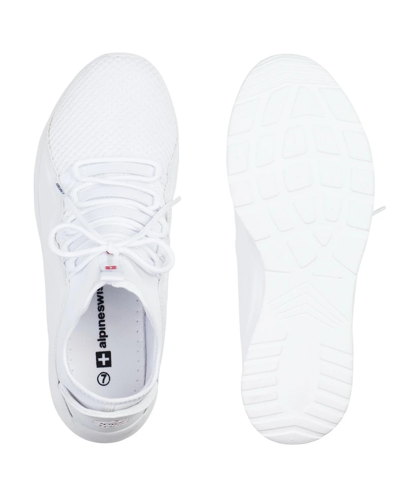 Alpine Swiss Men's Fashion Sneakers Lightweight Knit Top Elastic Sock Tennis Shoe