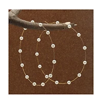 Sohi Gold-Plated Pearls Hoop Earring