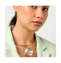 Sohi Gold-Plated Chain Necklace With Stones