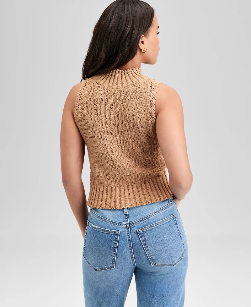 And Now This Women's Mock-Neck Sleeveless Sweater Top, Exclusively at Macy's