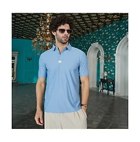 Campus Sutra Men's Powder Blue Seamless Waffle Polo T-Shirt