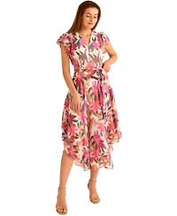 Vince Camuto Women's Floral-Print A-Line Dress