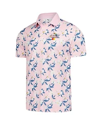 Puma Men's Pink Arnold Palmer Invitational Springs Floral Polo Shirt